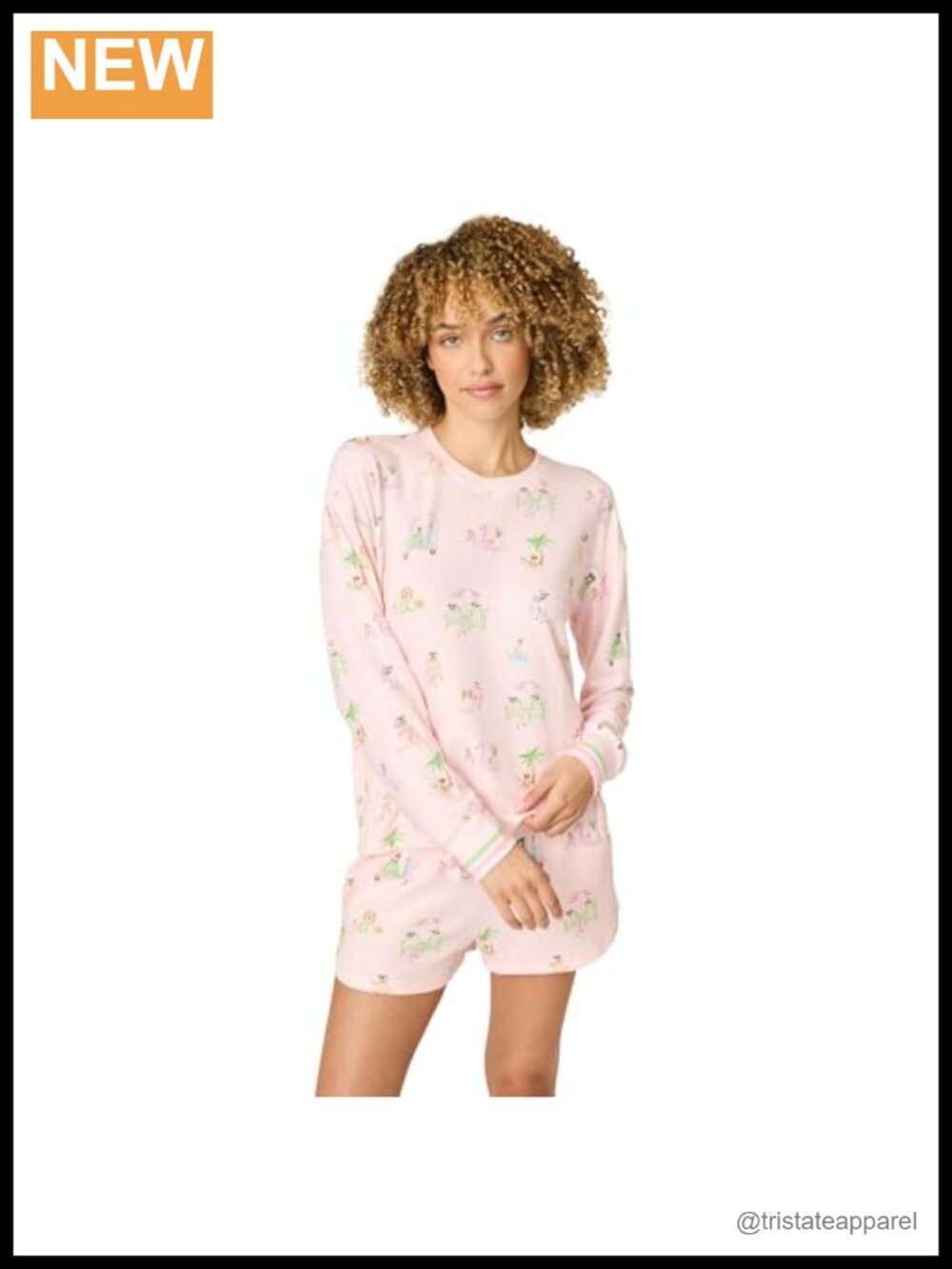 Long Sleeve Peachy Jersey Relaxed Fit Lounge Top